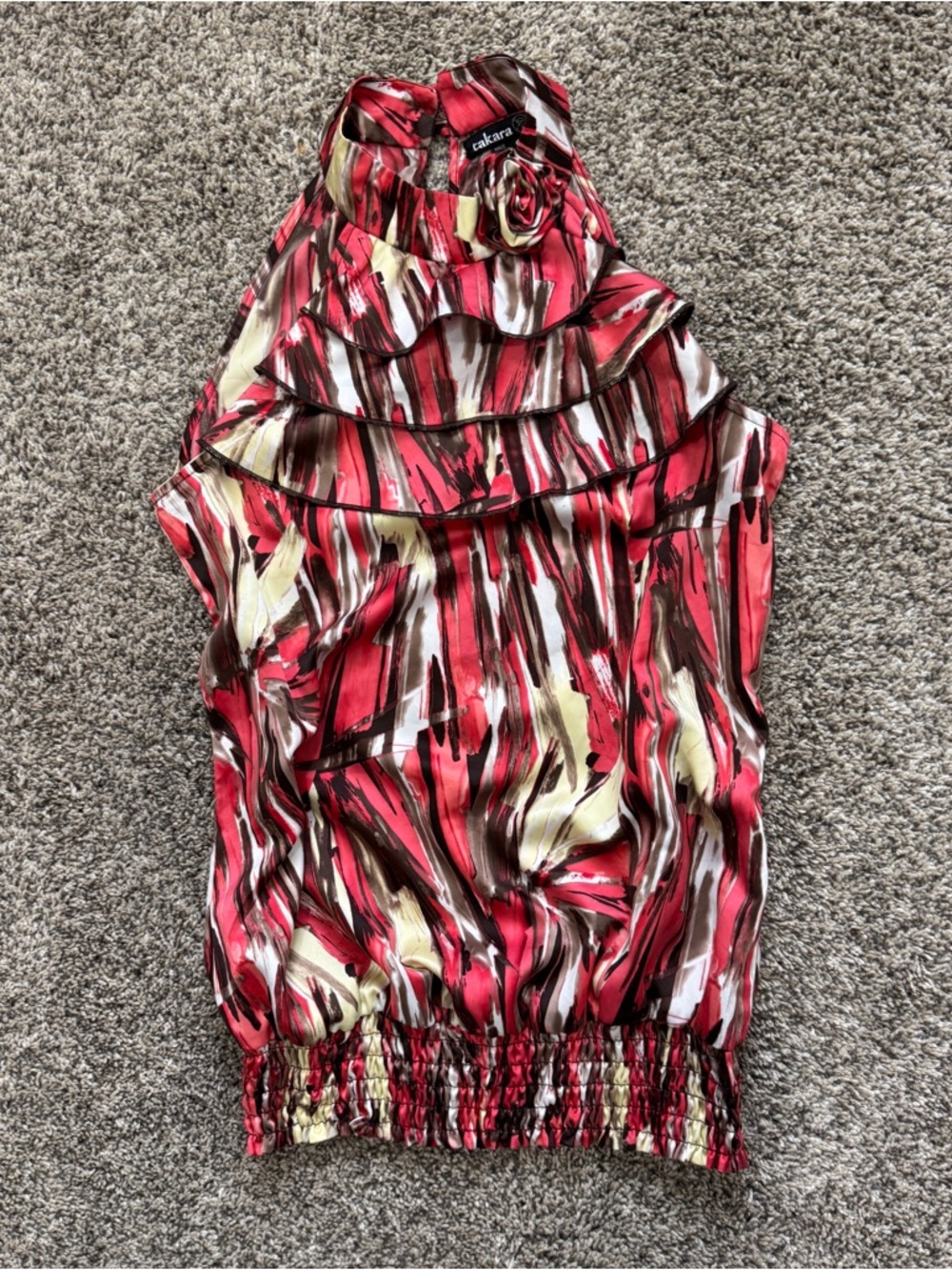 Takara red halter top y2k
